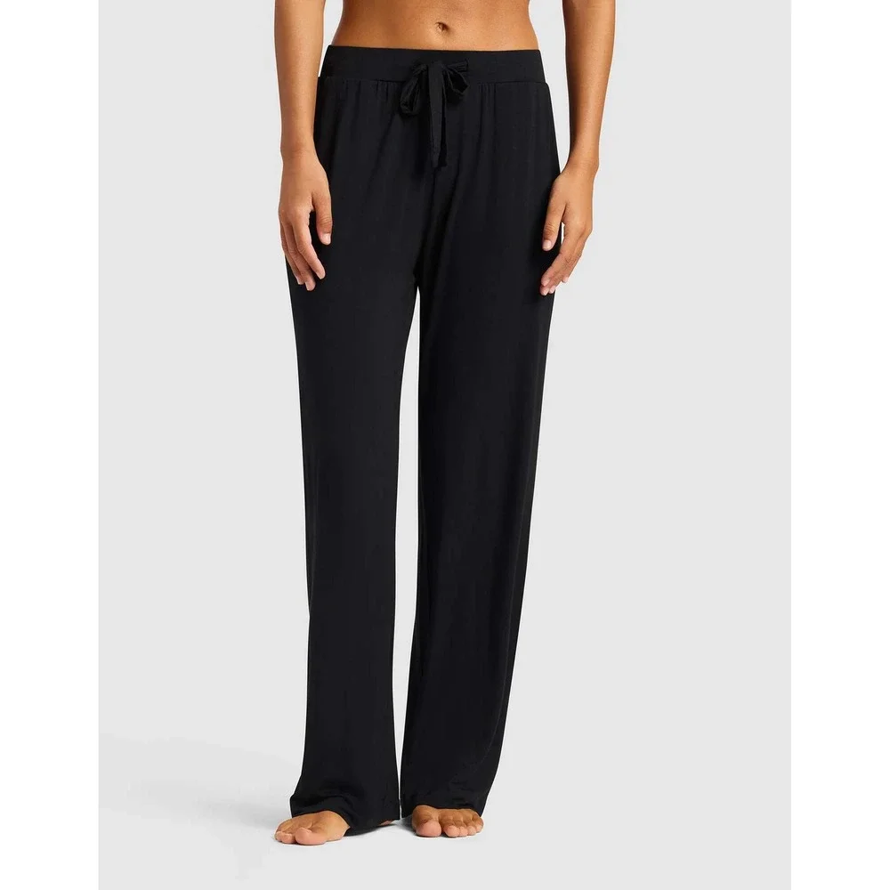 Cozy Earth Bamboo Stretch Knit Pant Black NWT Small Luxury Loungewear Soft Comfy